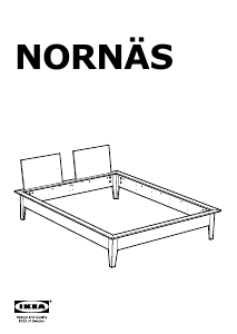 Bruksanvisning IKEA NORNAS Sängstomme