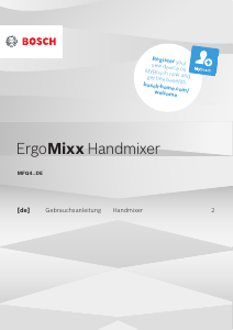 Bedienungsanleitung Bosch MFQ4075DE ErgoMixx Handmixer