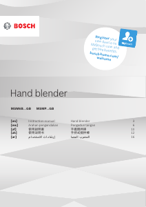 Manual Bosch MSMP1000GB Hand Blender