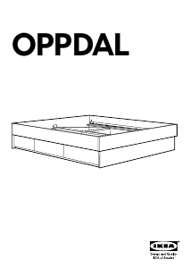 Manual de uso IKEA OPPDAL Estructura de cama