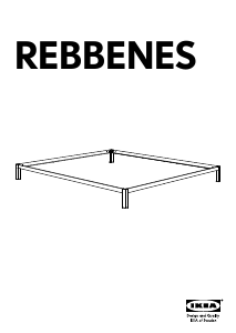 Manuál IKEA REBBENES Rám postele