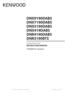 Handleiding Kenwood DNR4190DABS Navigatiesysteem