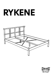 Manual de uso IKEA RYKENE Estructura de cama