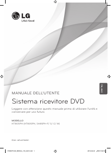 Manuale LG HT805PH Sistema home theater