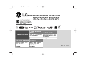 Bruksanvisning LG HT554PH Hembiopaket