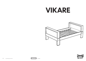 Manual de uso IKEA VIKARE Estructura de cama