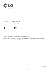 Manuale LG 55NANO816NA LED televisore