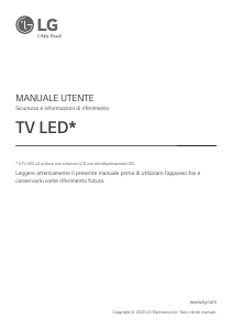 Manuale LG 65NANO916NA LED televisore