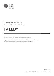 Manuale LG 75UN71006LC LED televisore