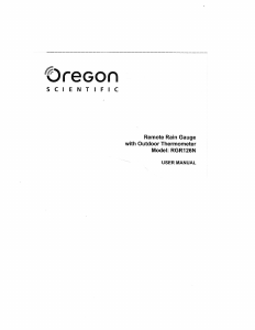 Manual Oregon RGR126N Weather Station