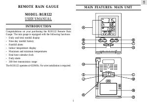 Manual Oregon RGR122 Weather Station