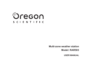 Manual Oregon RAR503 Weather Station