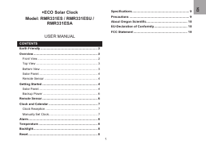 Manuale Oregon RMR331ES Stazione meteorologica