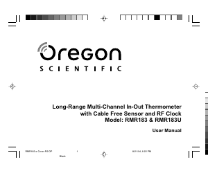 Manual Oregon RMR183 Weather Station