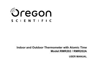 Mode d’emploi Oregon RMR202 Station météo