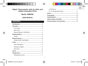 Manuale Oregon RMR382 Stazione meteorologica