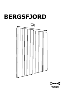 Εγχειρίδιο IKEA BERGSFJORD Πόρτα ντουλάπας