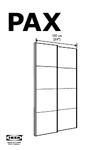 Návod IKEA PAX AULI/ILSENG Skriňové dvere