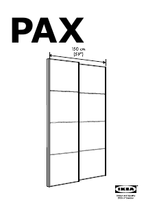 Priročnik IKEA PAX ILSENG Vrata omare
