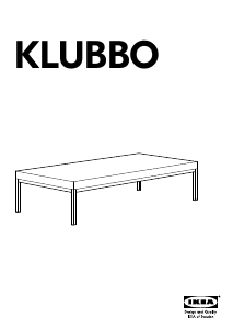 Használati útmutató IKEA KLUBBO (118x59x27) Dohányzóasztal