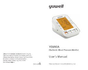 Handleiding Yuwell YE690A Bloeddrukmeter