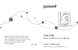 Handleiding Yuwell YE8100B Bloeddrukmeter