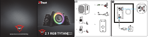 Panduan Trust 22944 2.1 RGB Tytan Speaker