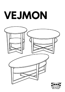 Руководство IKEA VEJMON Кофейный столик