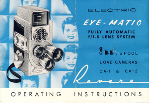 Manual Revere Eye-Matic CA-1 Camcorder