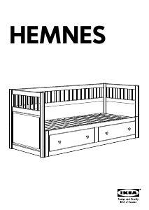 كتيب سرير نهاري HEMNES (2 drawers) إيكيا