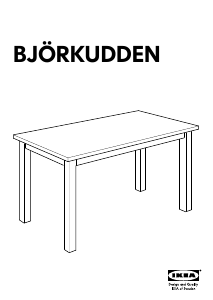 Manual de uso IKEA BJORKUDDEN Mesa de comedor