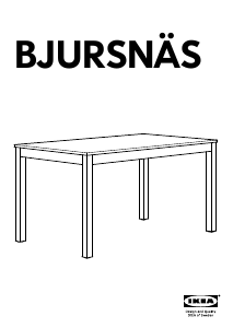 Εγχειρίδιο IKEA BJURSNAS Τραπέζι τραπεζαρίας