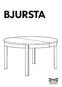 Bruksanvisning IKEA BJURSTA Spisebord