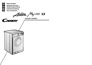 Manuale Candy ACTML13 DE Lavatrice