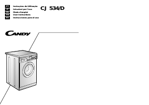 Manuale Candy CJ 534/D Lavatrice