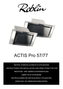 Manual Roblin Actis Pro 77 Cooker Hood