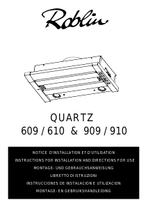 Manual de uso Roblin Quartz 609 Campana extractora