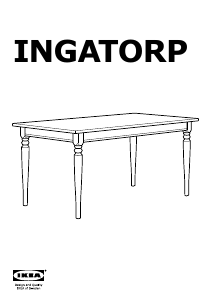 説明書 イケア INGATORP ダイニングテーブル