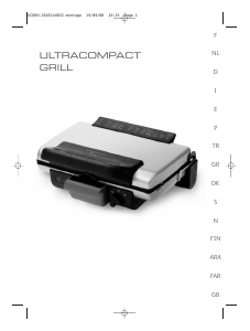 Manual SEB GC300112 UltraCompact Contact Grill