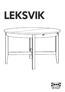 मैनुअल IKEA LEKSVIK डाईनिंग टेबल