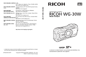 Mode d’emploi Ricoh WG-30W Appareil photo numérique