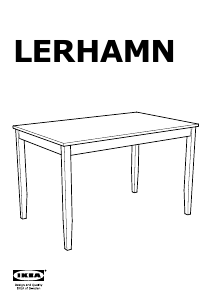 Priročnik IKEA LERHAMN Jedilna miza