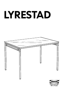 Руководство IKEA LYRESTAD Обеденный стол