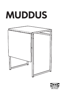 Εγχειρίδιο IKEA MUDDUS Τραπέζι τραπεζαρίας