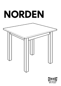 Mode d’emploi IKEA NORDEN (74x74x75) Table de salle à manger