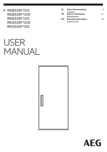 Manual AEG RKB539F1DW Refrigerator