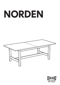 Handleiding IKEA NORDEN (220x100x75) Eettafel