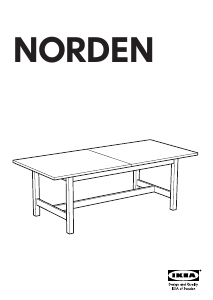 Manual IKEA NORDEN (266x100x75) Dining Table