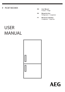 Manual AEG RCB736D3MX Frigorífico combinado