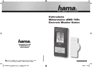 Használati útmutató Hama EWS-165 Meteorológiai állomás